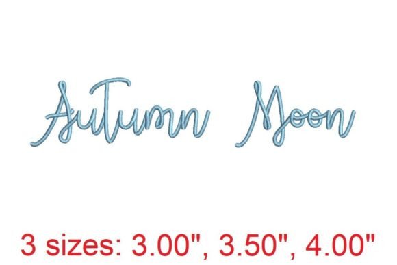 Autumn Moon: A Seasonal Embroidery Font Worth Stocking