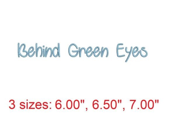 Behind Green Eyes Font