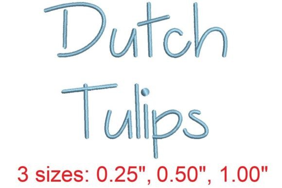 Dutch Tulips Embroidery Font