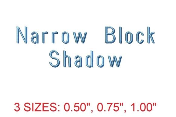 Narrow Block Shadow Embroidery Font Review: Modern & Bold