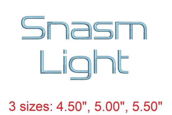 Snasm Light: Elegant Embroidery Font for Boutique Apparel